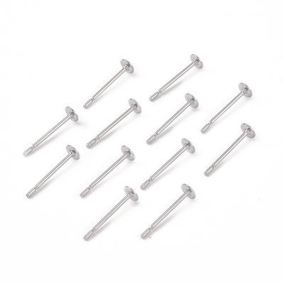 316 Surgical Steel Flat Stud Post - 3mm Tray (Pair)