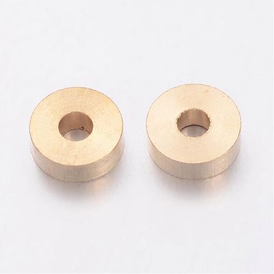 Solid Rondelle Spacer - Gold 6x2mm