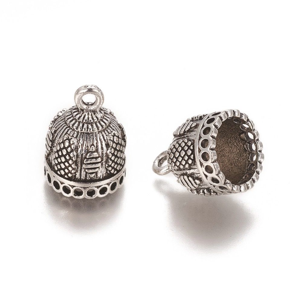 Tassel Cap - Silver 19x15mm (ID 12mm)
