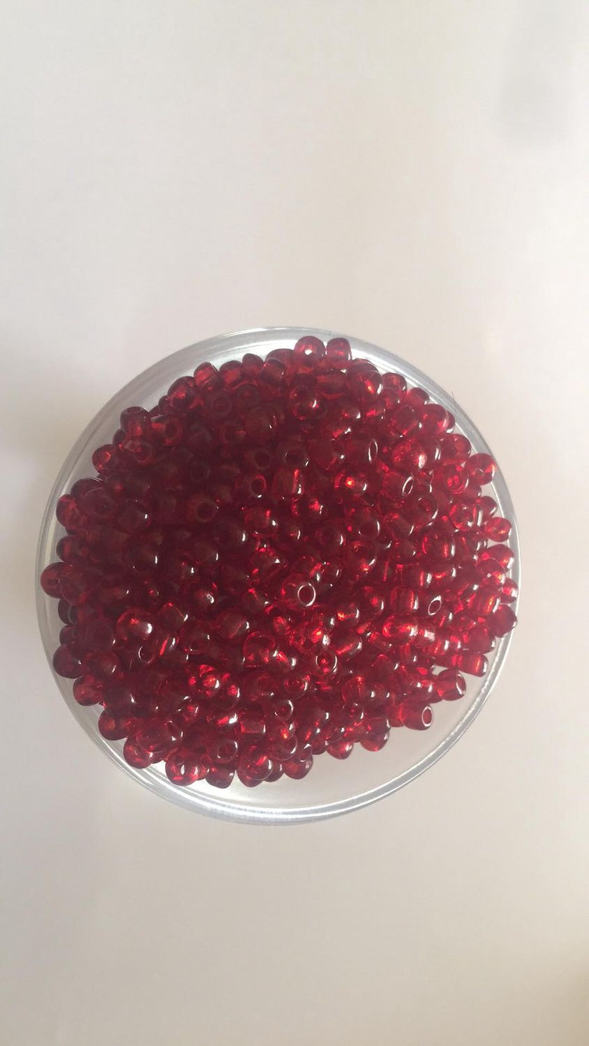 Seed Bead -  Translucent Dark Red 8/0