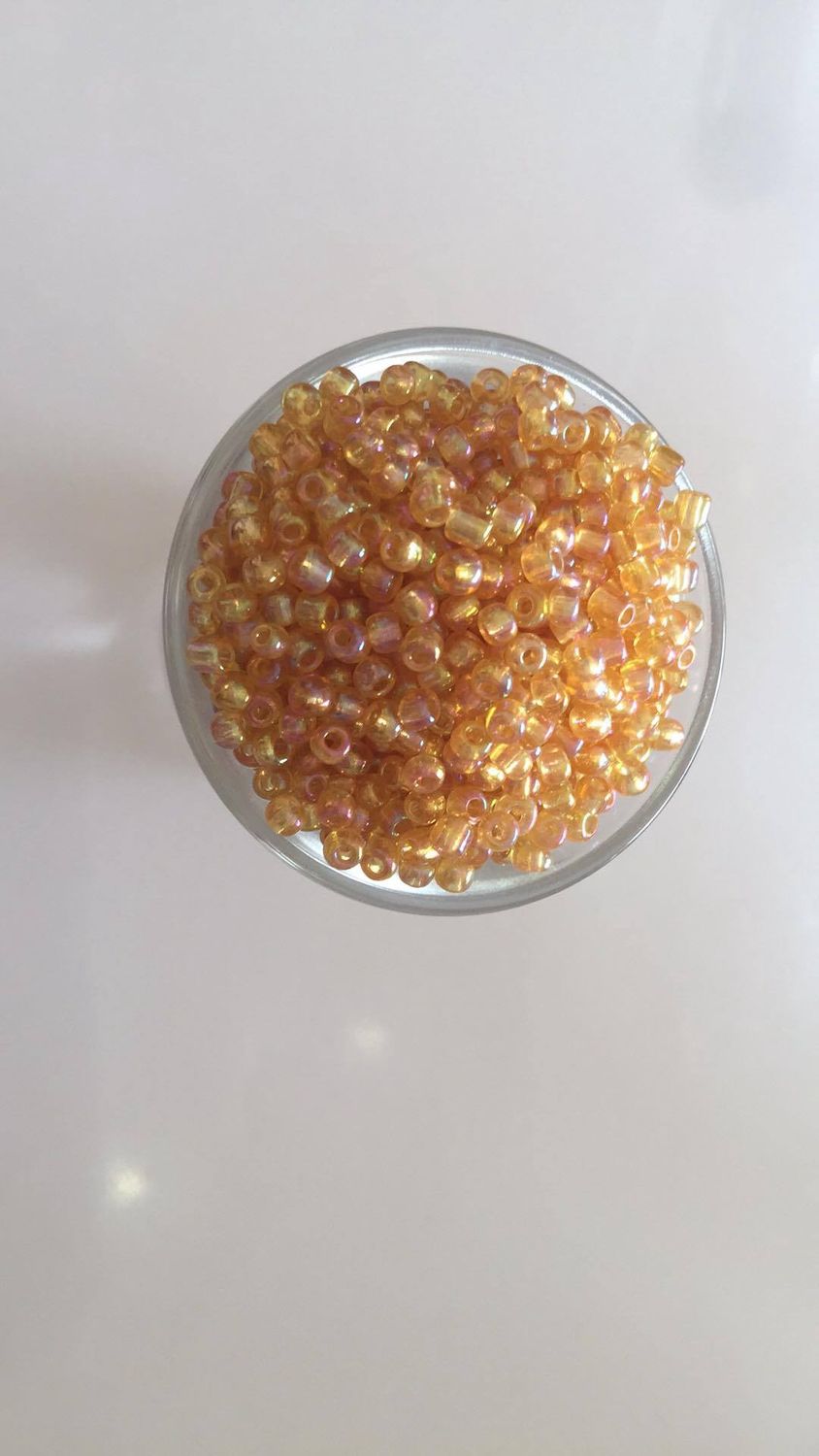 Seed Bead - Amber AB 8/0