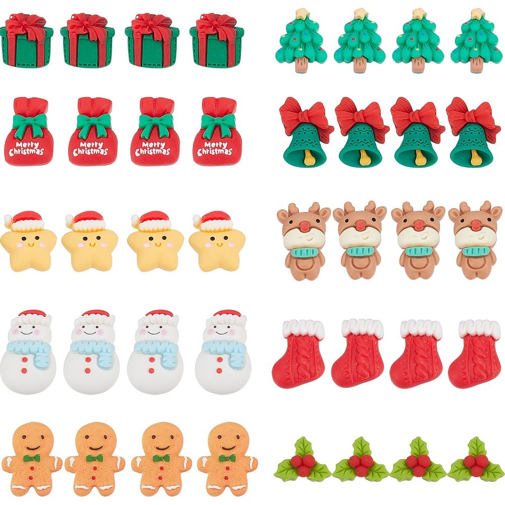 Cute PC Resin Christmas Earrings