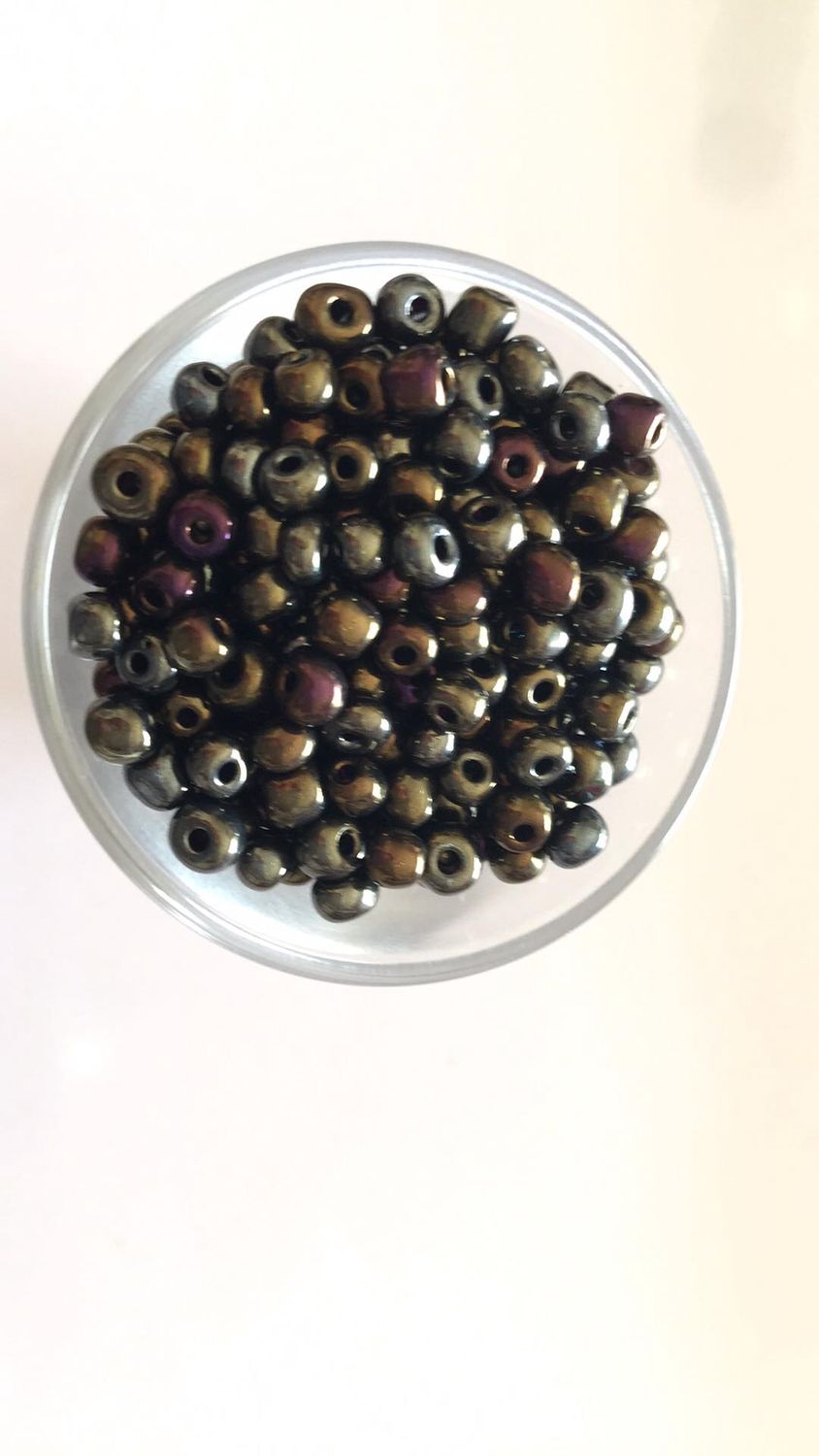 Seed Bead - Gunmetal Iris 6/0