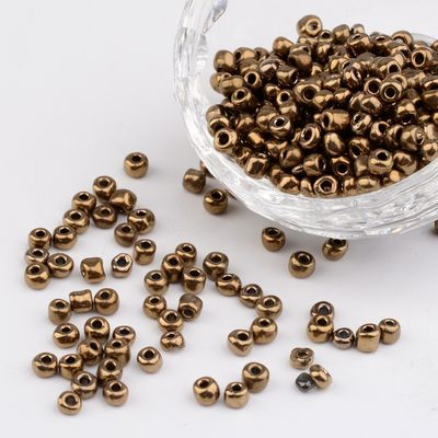 Seed Bead - Metallic Coconut Brown 6/0