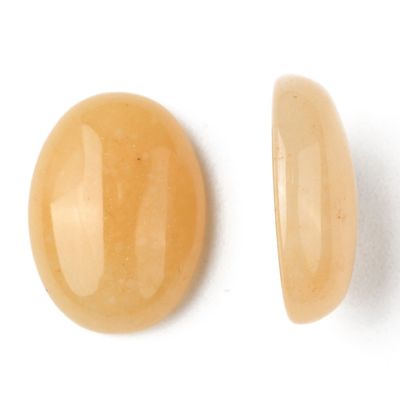 Yellow Jade Cabochon - 18x13mm