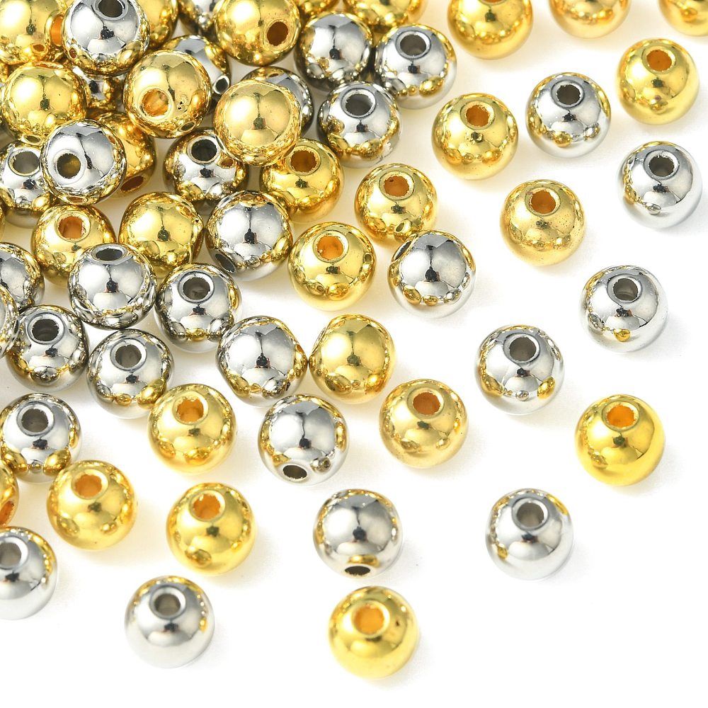 MP Spacer Round - Gold or Platinum 6mm