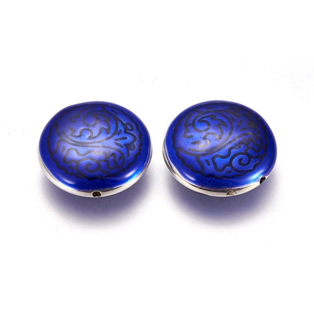 Royal Blue Enamel Earrings