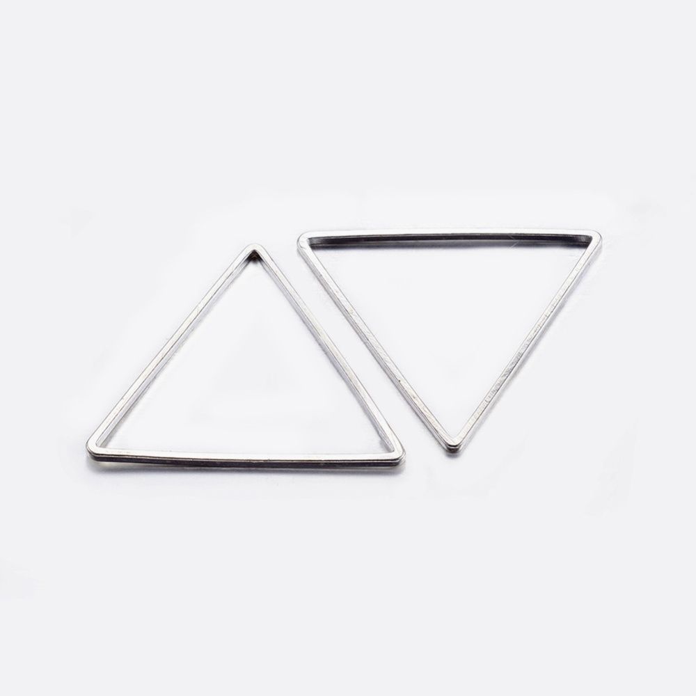 Triangular Linking Rings - Silver 13x15mm