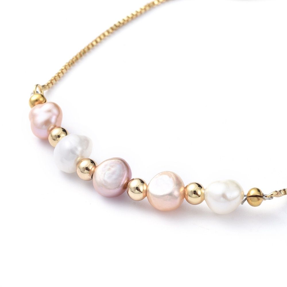 Pearl Slider Bracelet - Gold