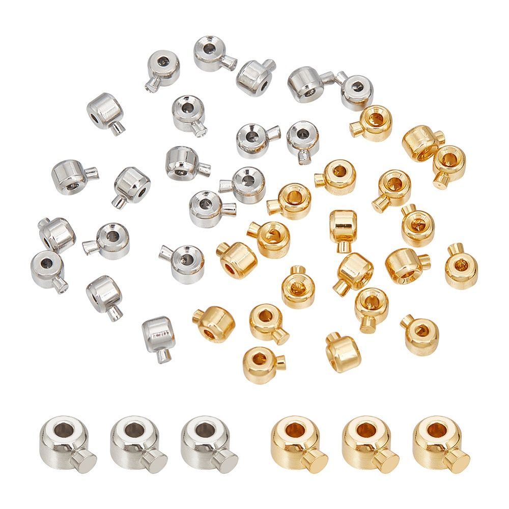 Scrimp Crimp Column Beads - Gold or Silver