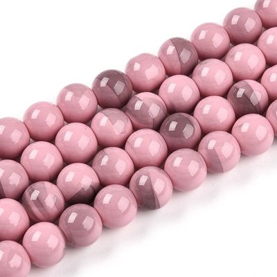 Two Tone Round - Pastel Blues &amp; Pinks 10mm