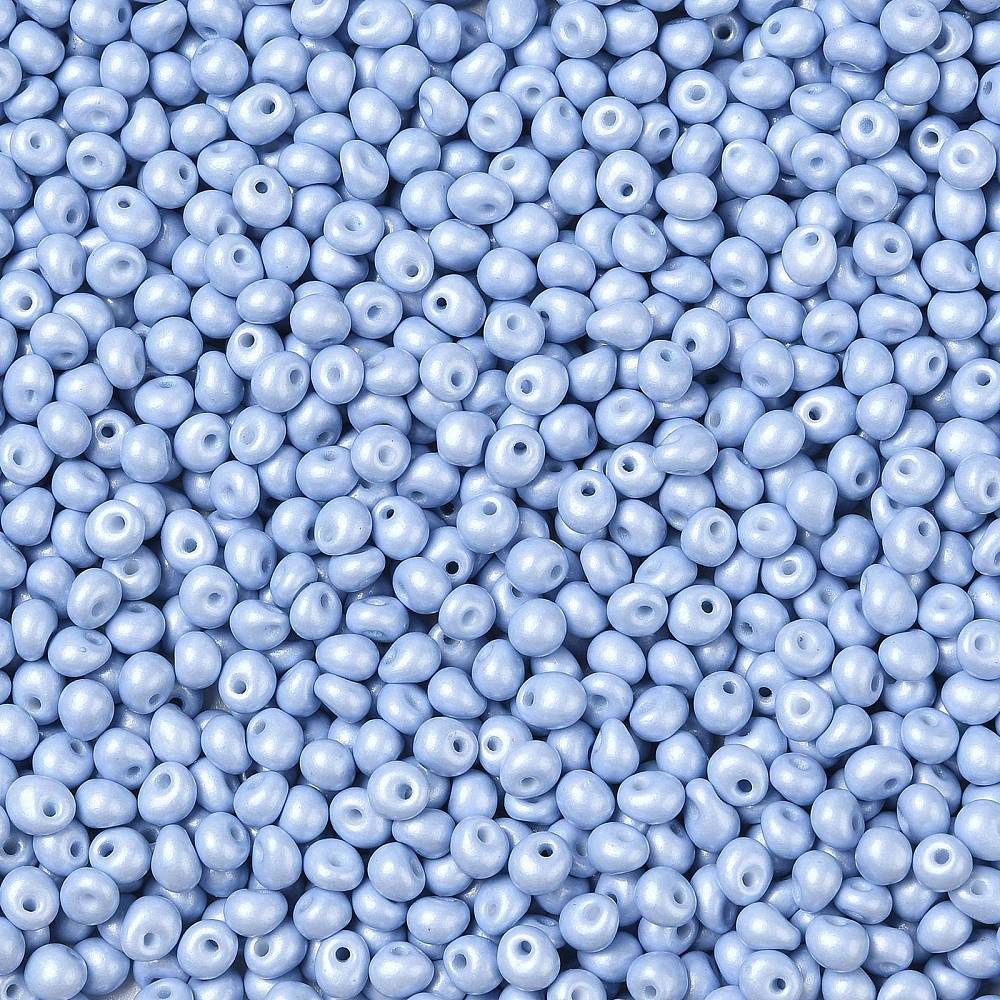 Seed Bead Teardrop - The Blues &amp; Old Lace 6/0 (Per 5gm)