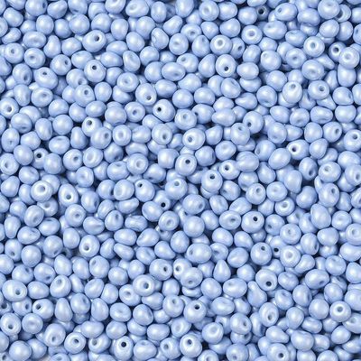 Seed Bead Teardrop - The Blues &amp; Old Lace 6/0 (Per 5gm)