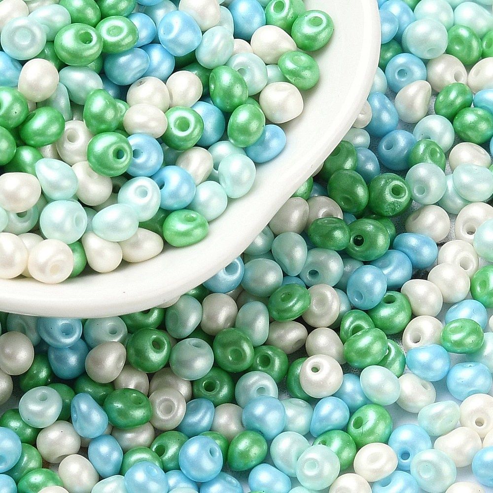 Seed Bead Teardrop - I'm At Sea Green 6/0 (Per 5gm)