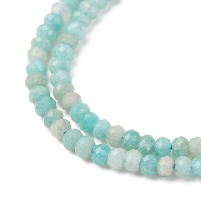 Amazonite Faceted Cushion - 3x2mm