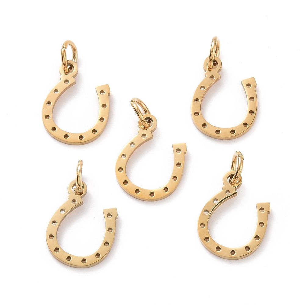 304 SS Horseshoe Earrings - Gold or Siler