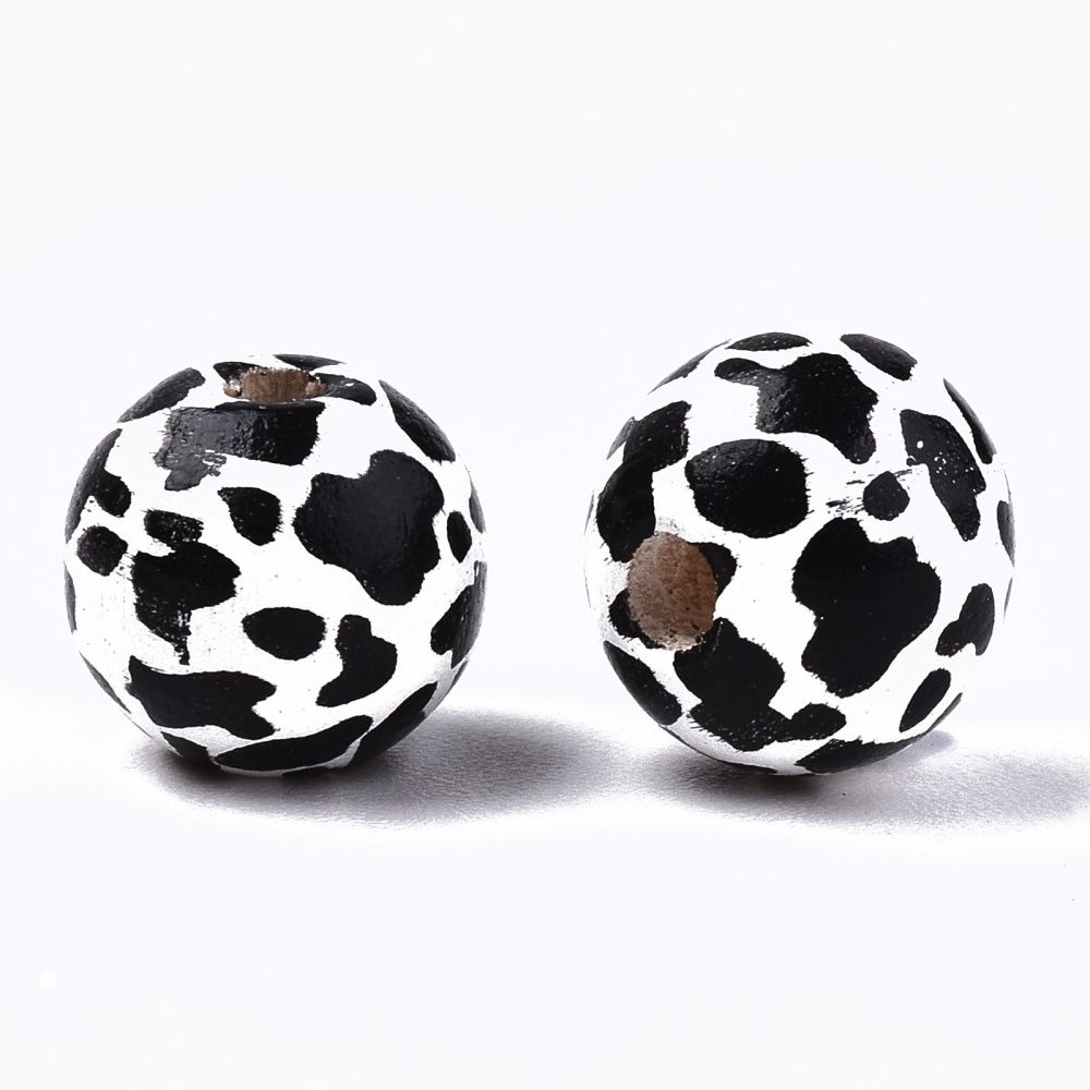 Cow Print Wooden Earrings