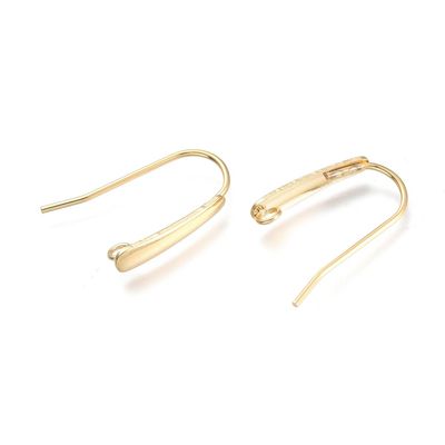 24K Plated 304SS Front Flat Earrings (Pair)
