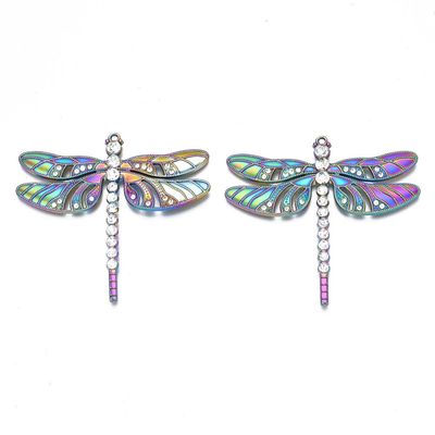 Electroplated Large Dragonfly Charm - 64.5x70mm
