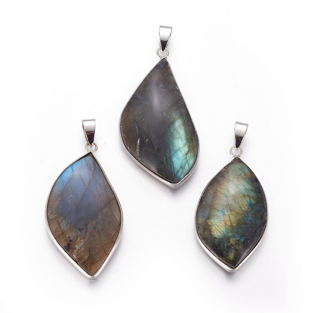 Labradorite Leaf Necklace