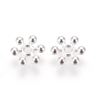 Snowflake Spacer - Silver 8mm