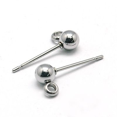 BALL STUD DROP POST EARRING
