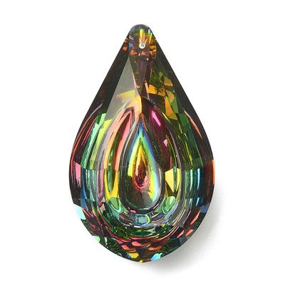 Suncatcher K9 Teardrop - Clear AB 76x47mm