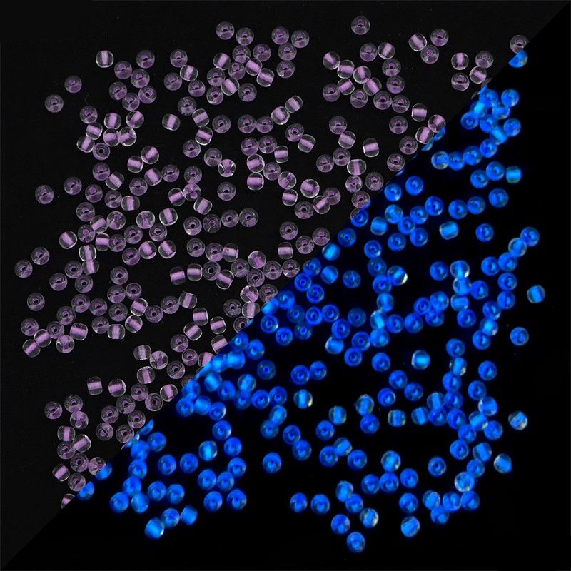 Seed Bead - Glow in Dark Plum (Blue) 11/0 (Per 5gm)