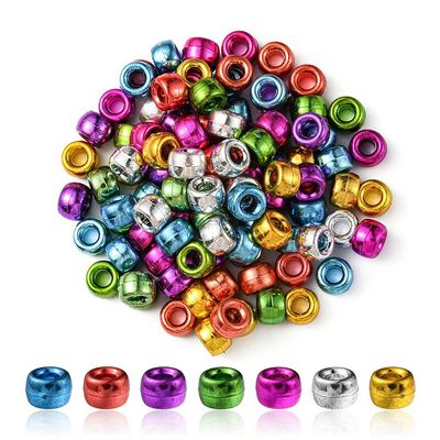 Acrylic Congo Beads - Chrome Mix 9x6mm