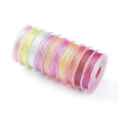 Metallic Polyester Threads - Pink 0.3mm x 22m Roll