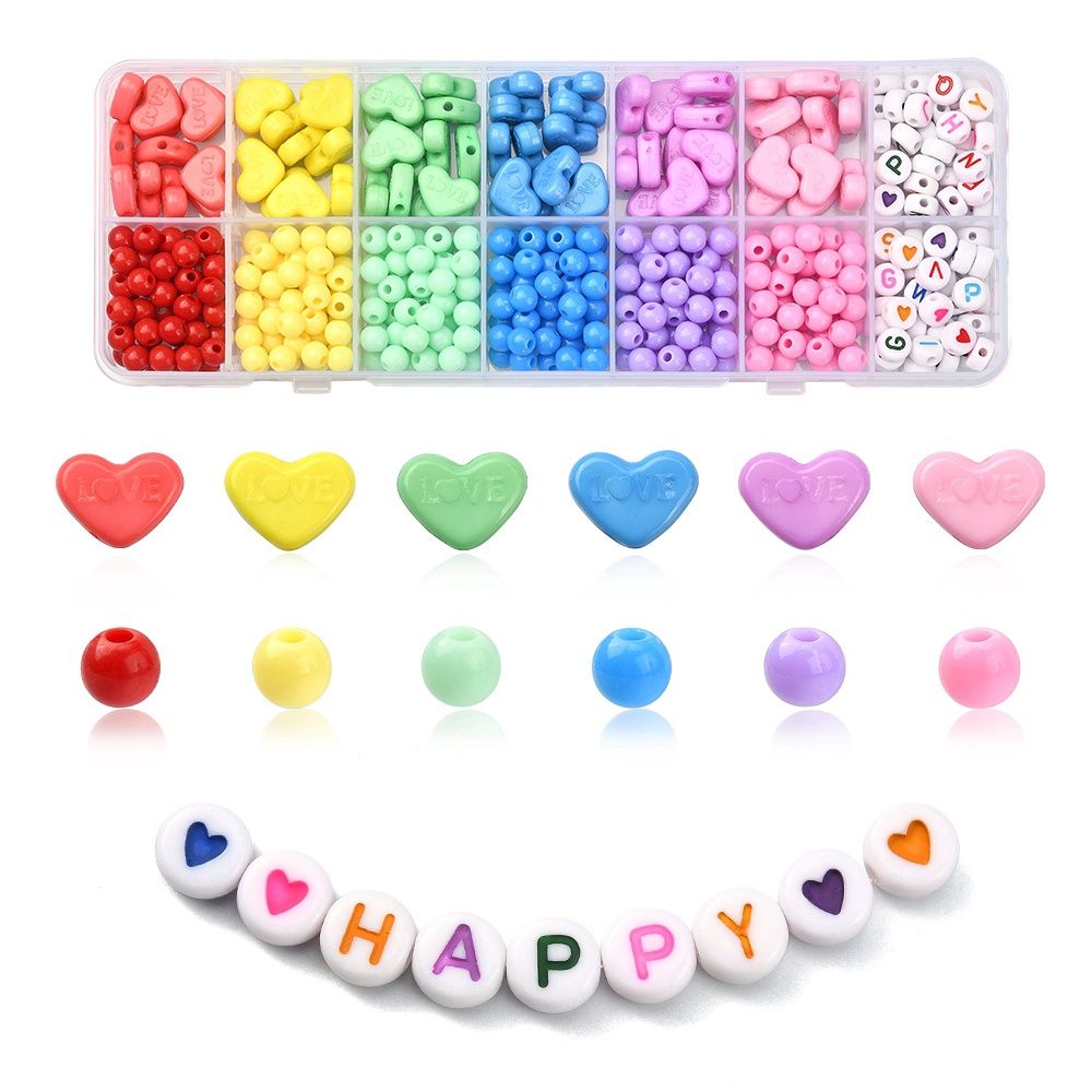 Inspiration Kit - 456 Piece Rainbow Beads and Hearts