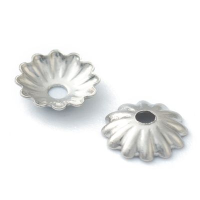 Bead Cap - 304 SS Fluted Flower 5.7mm