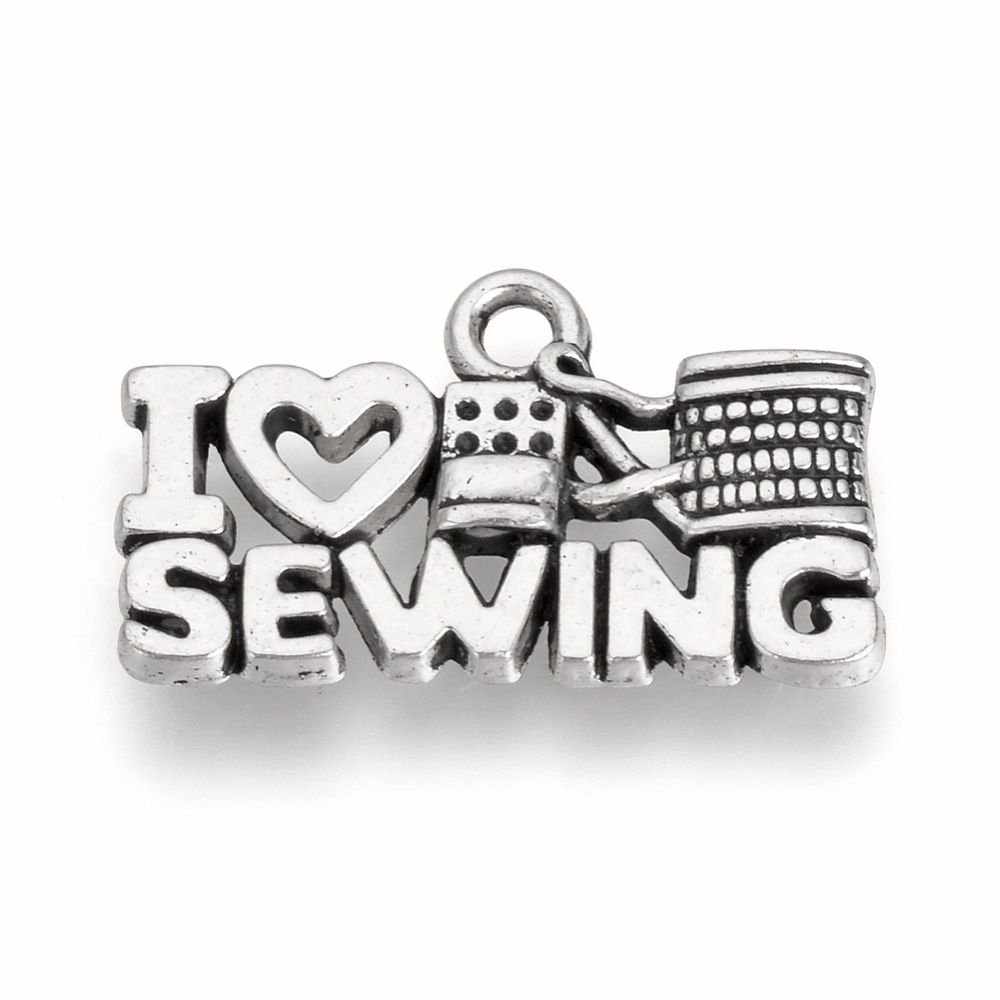 Sewing Themed Charms - Silver Mix