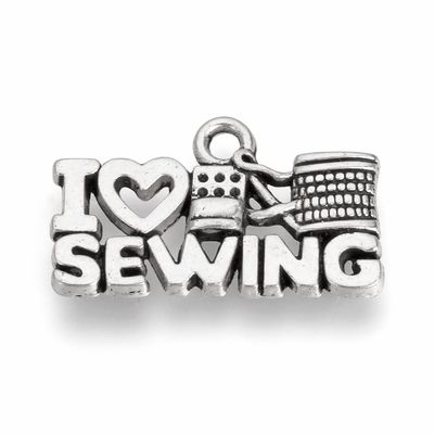 Sewing Themed Charms - Silver Mix