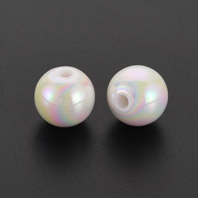 Acrylic Round - White AB 12mm