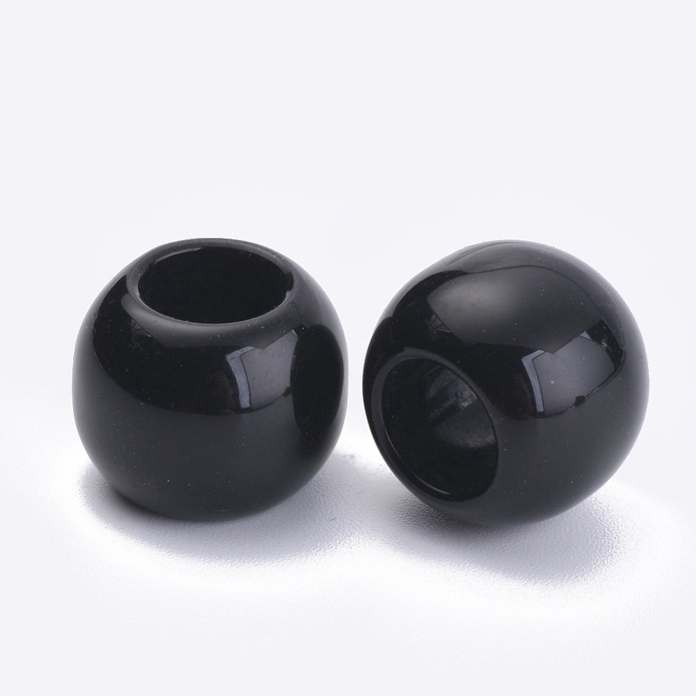 Acrylic Round - Black or White 10x8mm (LH 5mm)