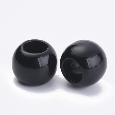 Acrylic Round - Black or White 10x8mm (LH 5mm)