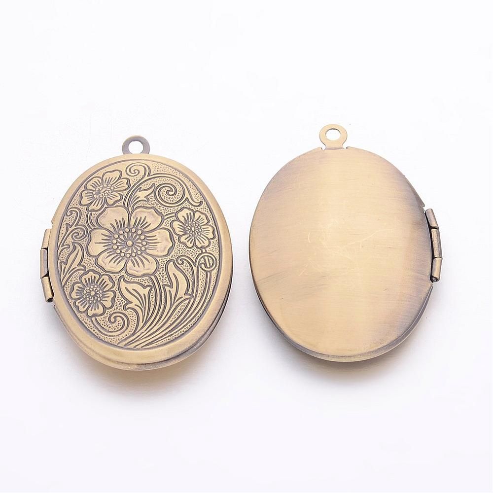 Oval Locket - Antique Bronze 34x24mm