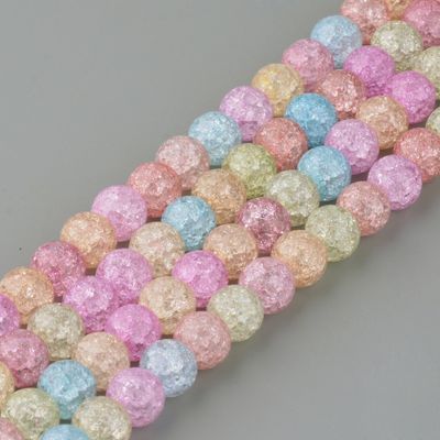 Crackle Glass Round - Pastels Mix 6mm