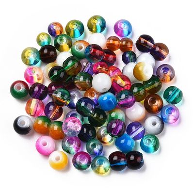 Spray Painted Glass Bead Tiff - Mixed 4mm