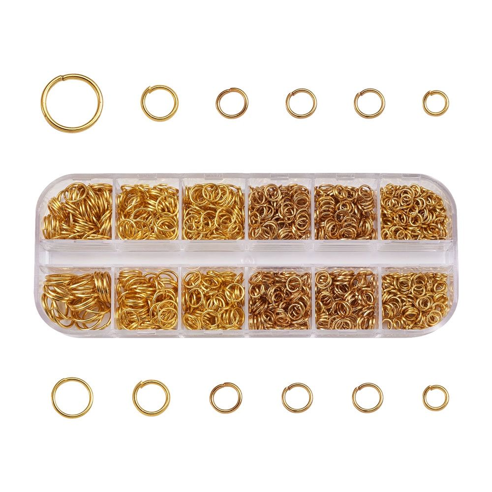 Finding Inspiration Kit - Gold Jump Rings Mix x 1105 Pieces