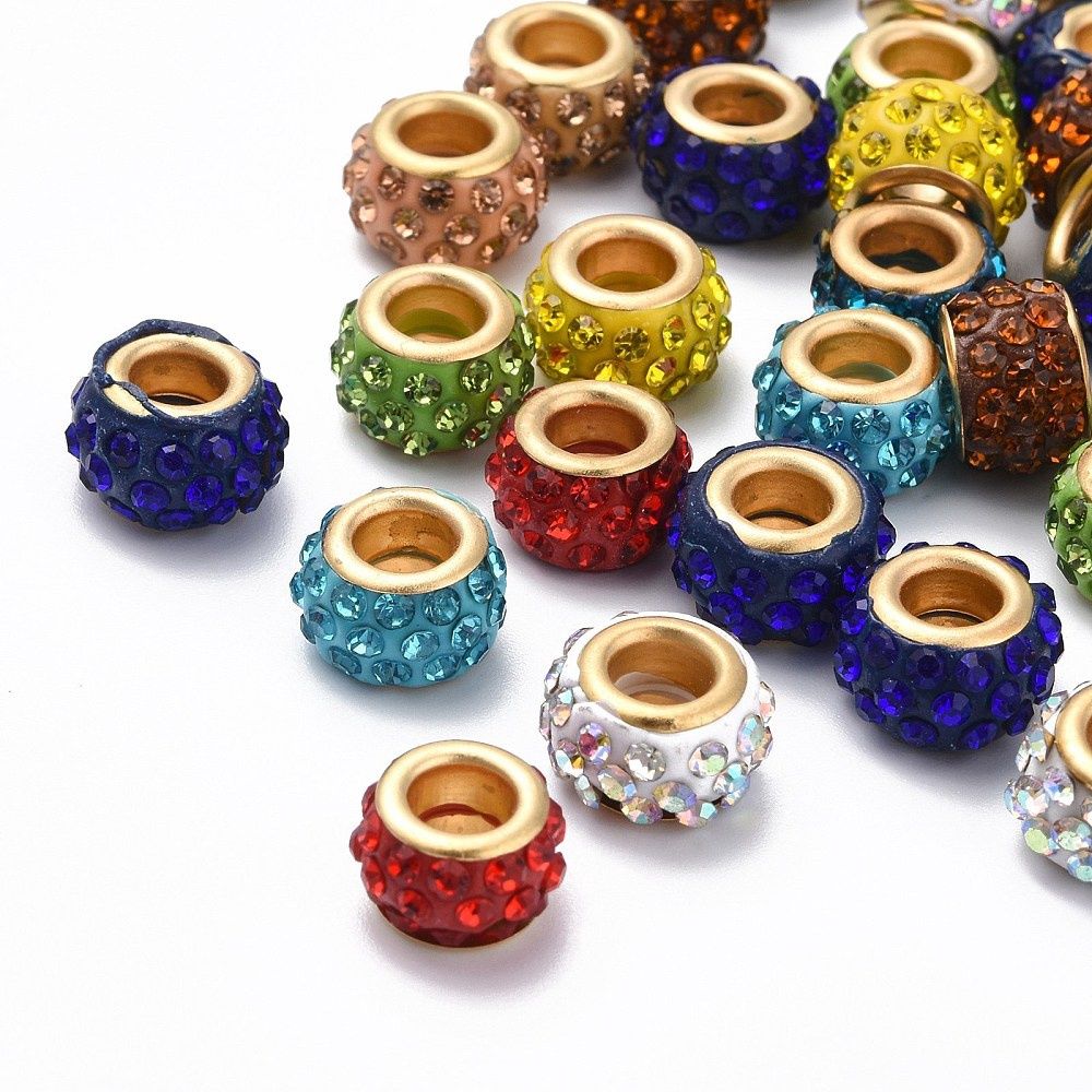 Beaded Pen Beads - Rondelles Mix ~14x10mm