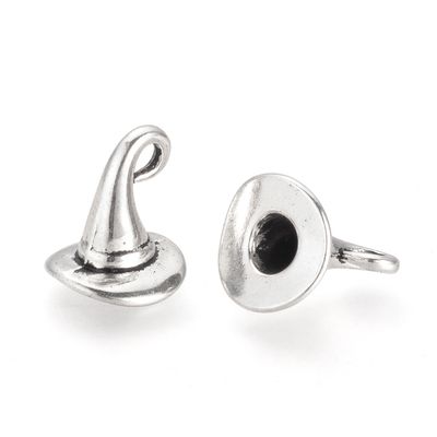 Witches Hat Charm - Silver 11x11mm