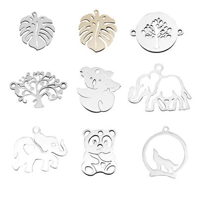Large Stainless Steel Focal Charms Mix