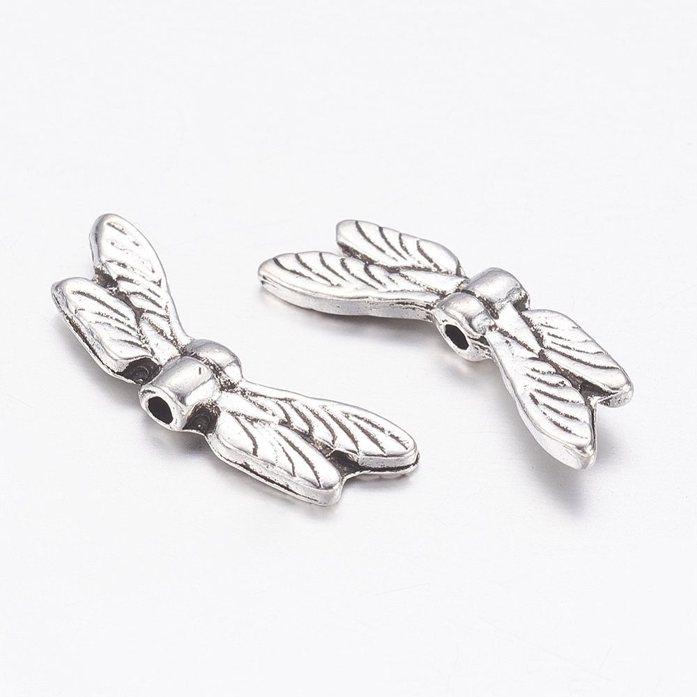 TS Dragonfly Wings - Silver 7x19mm