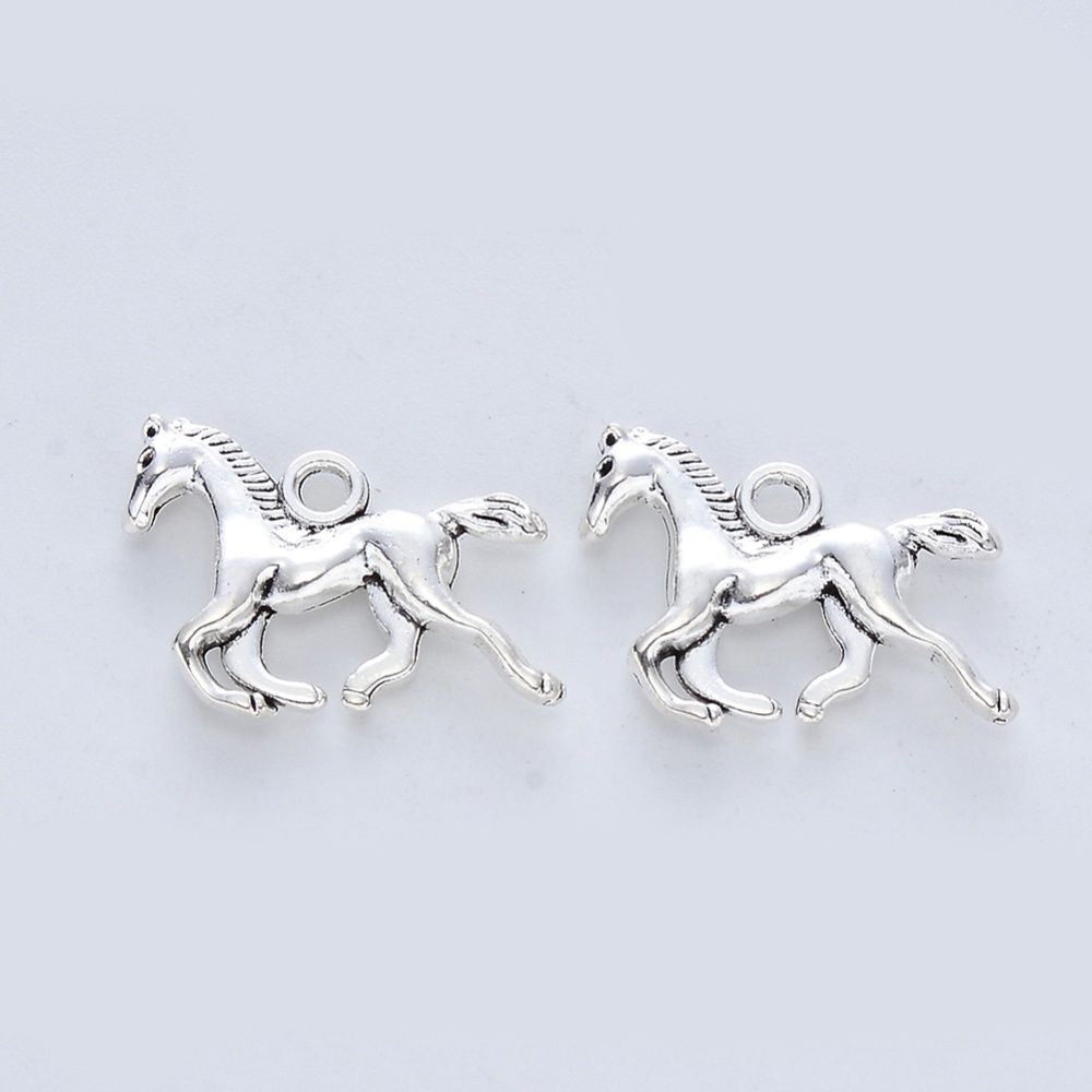 TS Horse Charm - Silver 15x18mm