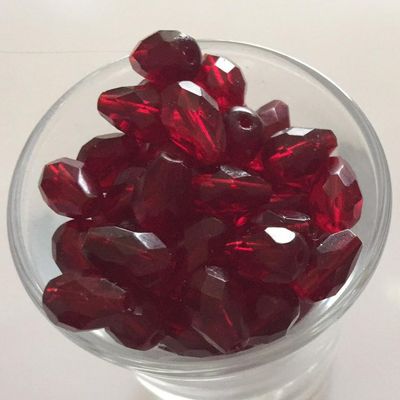 Czech Facet Drop - Garnet 10x7mm