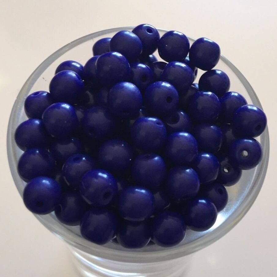 Czech Tiff - Opaque Blue 6mm