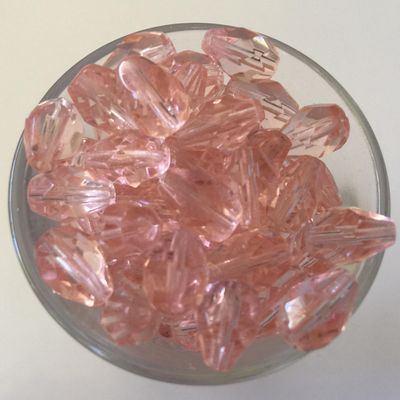 Czech Facet Drop - Peach 10x7mm