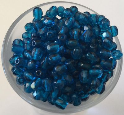 Czech Facet - Capri Blue 4mm